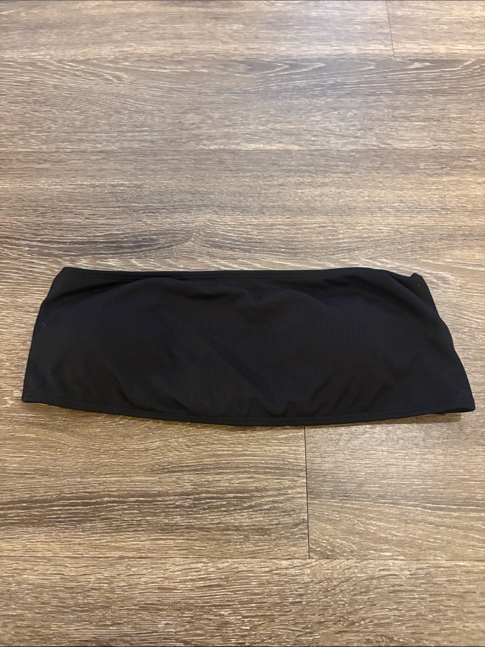 SHEIN Black Bandeau Swim Top